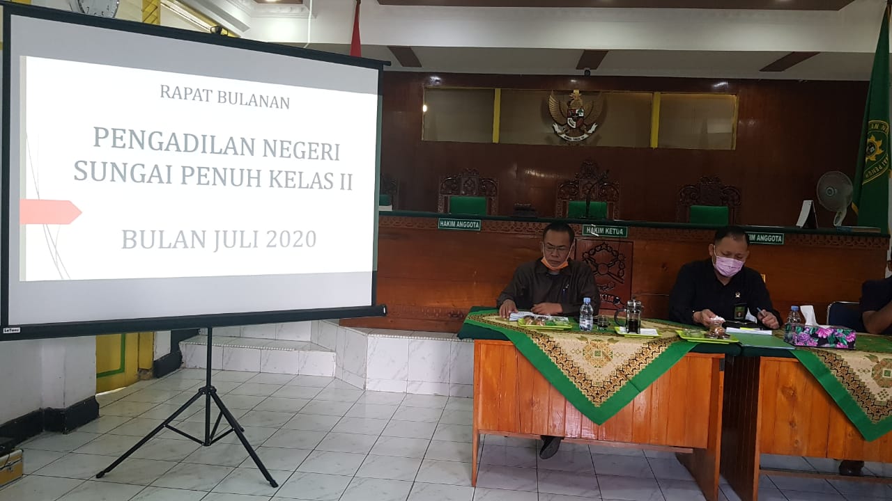 Rapat Bulanan Bulan Juli Pengadilan Negeri Sungai Penuh Kelas II